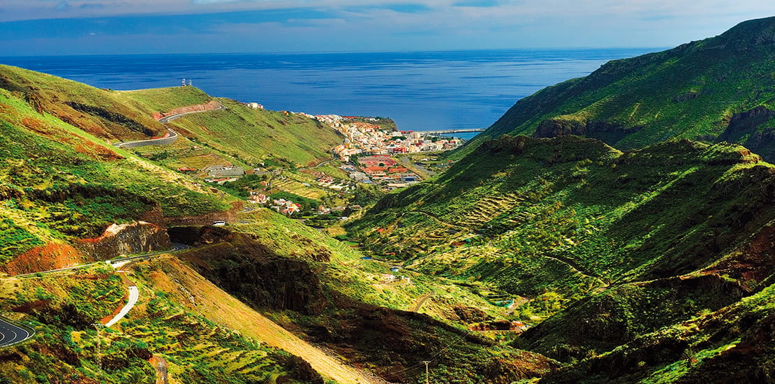 A view over San Sebastián on the island of La Gomera, Canary Islands